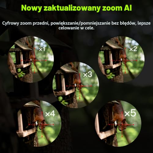 SUZLAZYR NK008 Cyfrowy noktowizor do polowań, 1080p HD Podczerwony luneta celownicza Monokularowa kamera, 5-krotny zoom cyfrowy, Wbudowany iluminator IR 850