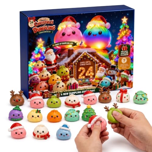 2026 Dumpling Advent Calendar Christmas Squishies with 24 Day Mini Figures
