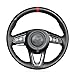 MEWANT Coprivolante in pelle artificiale nera personalizzata per Mazda 3 2017-2018 Mazda 6 2017-2018 CX-3 2018-2019 CX-5 2017-2019 CX-9 2016-2019 per Toyota Yaris 2019
