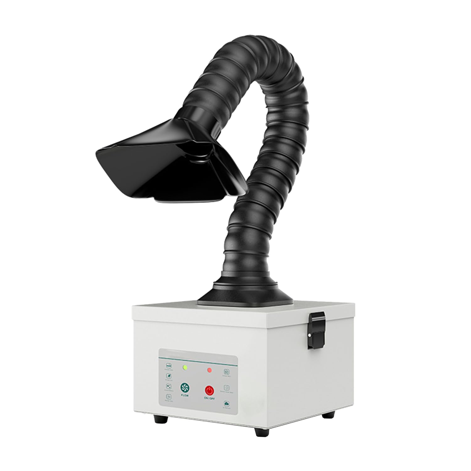 Aspiración de soldadura de 45 W, aspiración de humo con filtro de carbón activo, absorbedor de humo de escritorio, 138 m³/h, limpieza de humo silenciosa para humo de soldadura, vapor láser y polvo