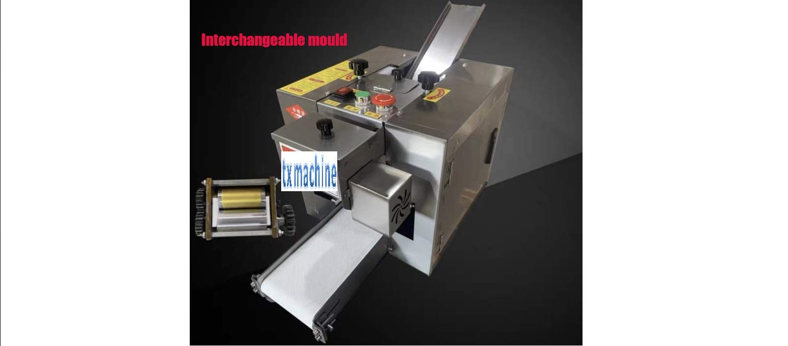 TXMACHINE® Dumpling Skin Machine with 2 molds Dumpling Wrapper Maker Machine Skin Rolling Machine fo
