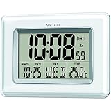 seiko lcd tv watch Schlummerfunktion Seiko QHL058W Digitaler LCD-Wecker mit Perlglanz Weiß
