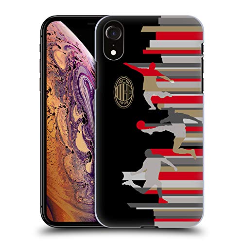 Licenza Ufficiale AC Milan Silhouette Adulti Custodia Cover Dura per Parte Posteriore Compatibile con Apple iPhone XR