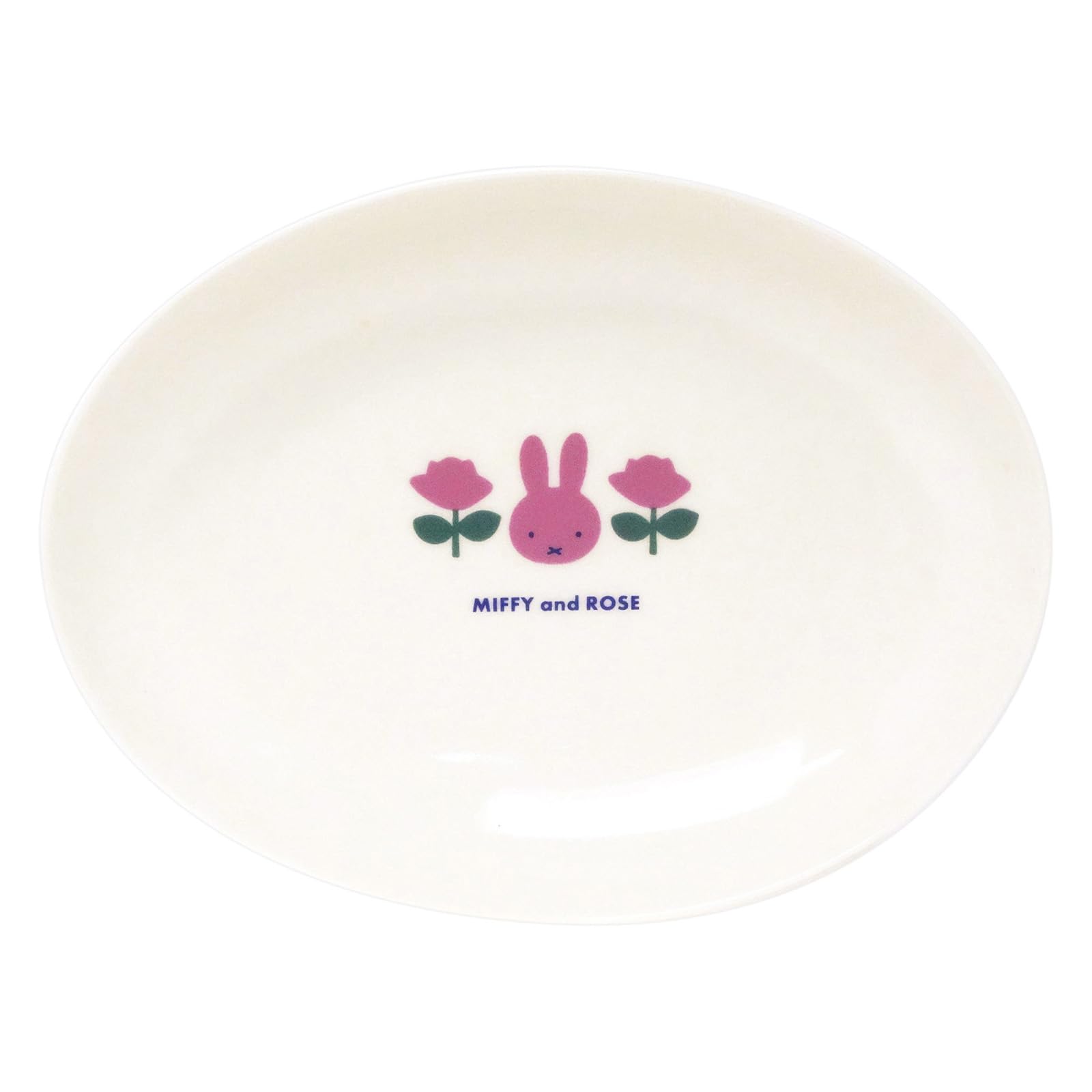 Miffy Curry Plate, 9.4 x 7.1 in, Pink Porcelain