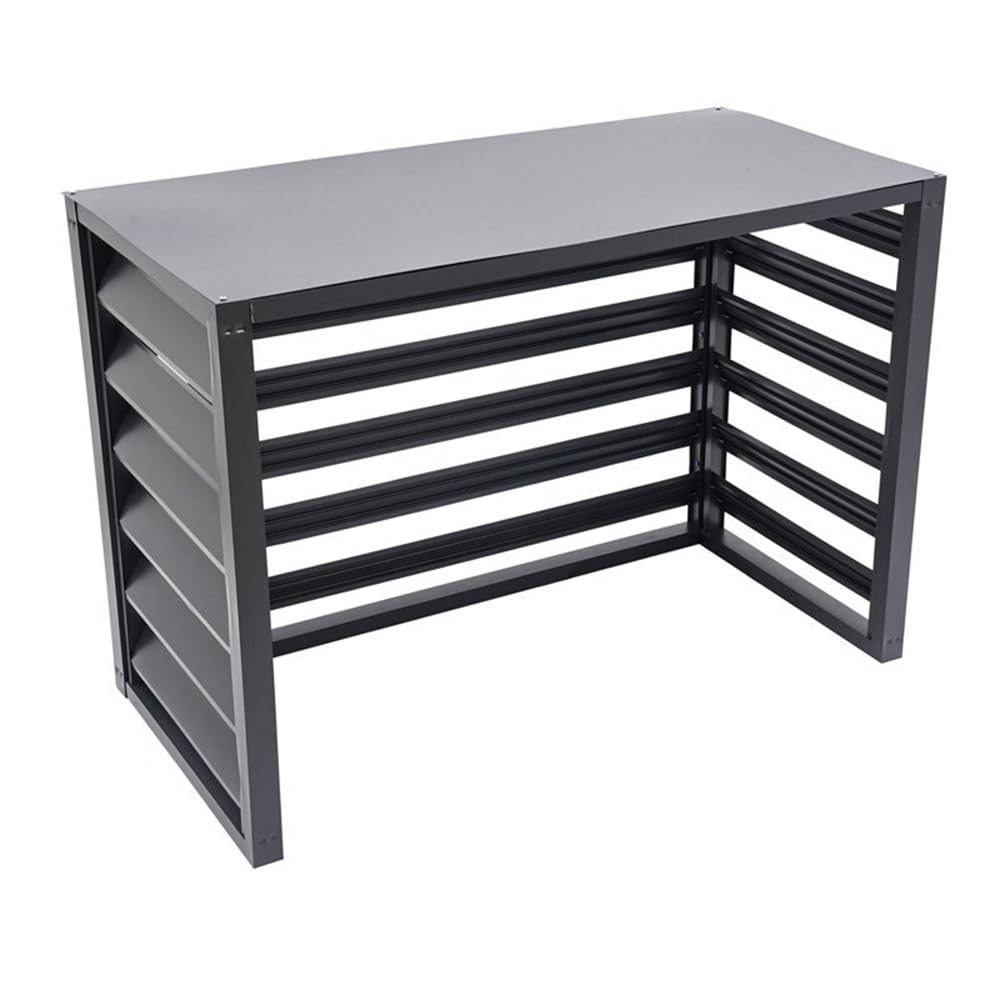 Solidna, odporna na warunki atmosferyczne aluminiowa osłona skraplacza klimatyzatora do jednostek zewnętrznych, ogrodzenie ochronne do dzielonych jednostek (100 x 50 x 70 cm) idealna osłona zewnętrzna