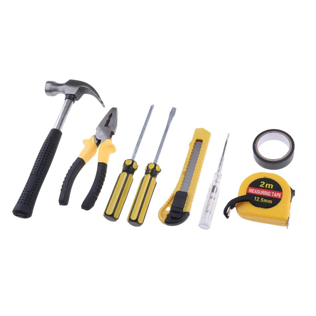 9-Piece Screwdriver Pliers Cutter Electric Pen Measuring Tape Home Tools Set 2