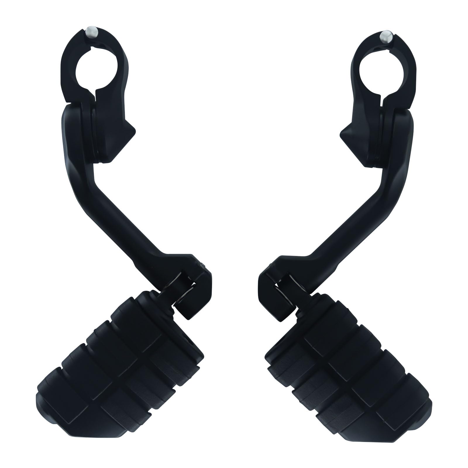 WENLICP Highway Pegs 1.25''Long Angled Adjustable Highway Footpegs For Harley Davidson,Yamaha,Kawasaki,Honda,Norton,ATV,UTV,Scooter,Electra Glide Road King Street Glide Engine Guard Bar Foot Rests