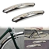 MFLASMF Fahrrad Schutzblech, 700c Retro-schutzblech Verhindert Effektiv Spritzwasser Und Schmutz, für Rennrad Praktische Teile Silber-aluminiumlegierung