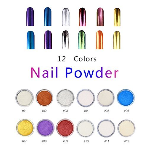 ALIVER Mirror Chrome Powder Nail Glitter