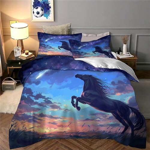Housse de couette microfibre résistante parure de lit 3D double 200x200cm légère - 6