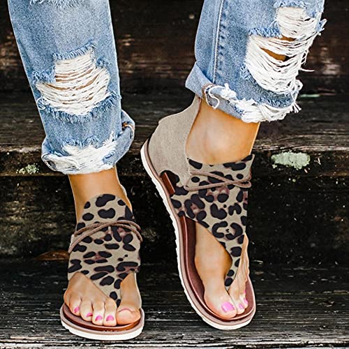 White Sandals For Women Dressy Summer Boho Flower Lace Pearl Flat Sandals Open Toe Embroidered Flowers Casual Beach Sandals Comfy Roman Shoes For Beach Vacation #TOP1