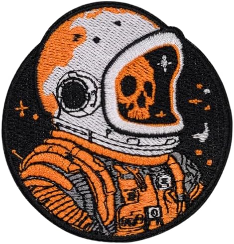 Amazon.com: ZEGINs Skull Spaceman Astronaut Patch Embroidered Applique ...