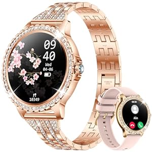 CIVO Smartwatch Damen Fitness Armbanduhr: Rosegold Fitnessuhr Kompatibel Android iOS – Smart Watch mit Telefonfunktion