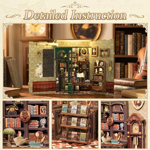 Image of Fsolis Book Nook Kit Booknook Bookshop - OWL Bookstore