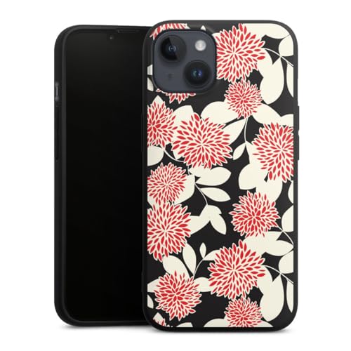 Coque silicone fleurs iPhone 14 Plus antichoc et souple transparente