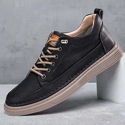CERYTHRINA Elevator Shoes for Men - Height Increasing Sneakers, 2.5 Inches Taller, Leather Casual Shoes with Height Increase Insoles3