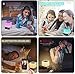 Aisuo Night Light - 5 in 1 Lamp with Bluetooth Speaker, 4000mAh Battery & 12/24H Digital Calendar Alarm Clock, Touch Control & Color Dimmable, Support TF and SD Card, Room Decor, Music Player.