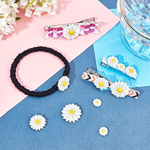 AHANDMAKER 100 pz Flatback Resin Daisy, 4 Stili