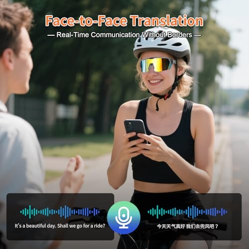 Image of Bluetooth Smart Glasses with Speakers, Cycling Sunglasses for Men Women