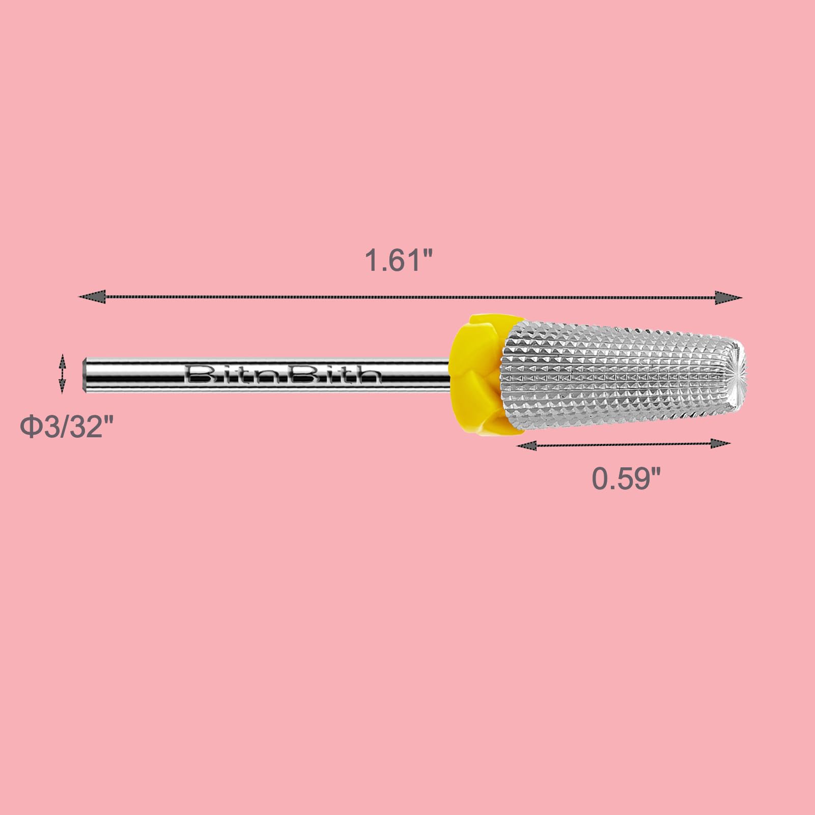 Brocas de uñas 5 en 1, brocas profesionales de carburo de 3/32 pulgadas para uñas multifunción, eliminación rápida de acrílico de gel duro para cutículas, manicura y pedicura, rotación 2