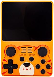 YOHOU Powkiddy RGB20S Handheld Game Console, 16G+64G Arkos System Handheld 3.5-inch IPS Full-fit Retro Arcade Built-in 15,000 Games (Yellow)
