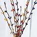 Factory Direct Craft Pack of 12 Americana Pip Berry Stems Summer Rustic Berries, Farmhouse Home Decor for Table Arrangements and Fourth of July Centerpiece Decorations (12