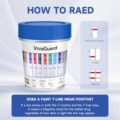 Image of VivaGuard 15 Panel Multi-Drug Test Kit,at Home Drug Test Cup for All Drugs,Home Use Drug Test Kit Screening Cups for Urine,(AMP,BAR,BUP,BZO,COC,MDMA,MET,MOP丨OPI,MTD,OXY,PCP,THC,PPX,TCA,EDDP)-[2 Pack]
