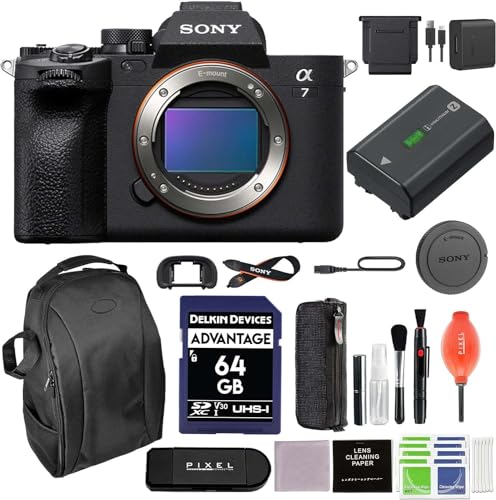 Sony a7 IV Mirrorless Digital Camera Bundle with 64GB Lexar Memory Card, Backpack & More| Sony Alpha 7 IV