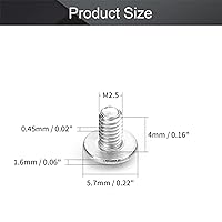 Vista 2 de MroMax Tornillos de máquina M2.0.197 x 0.157 in Tornillos Phillips Cross Truss Head Tornillo 304 Pernos de sujeción de acero inoxidable 15pcs