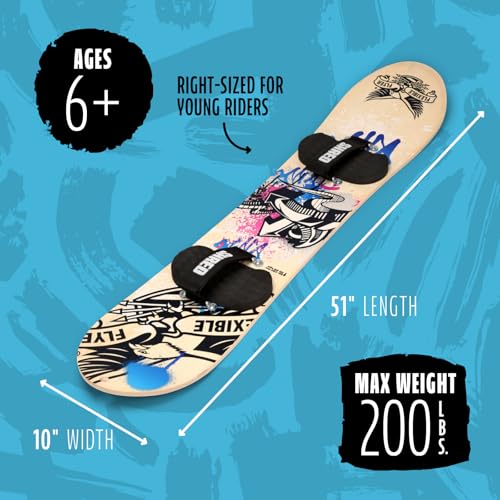 Flexible Flyer Wood Kids Snowboard