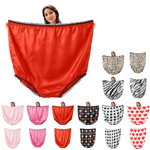 Générique Big Undies Cadeau Culotte Drôle en Dentelle Cadeau St-Valentin - Femme Cœur Léopard...