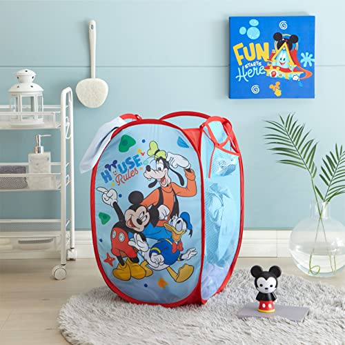 Image of Idea Nuova Disney Mickey Mouse Pop Up Hamper with Durable Carry Handles, 21'' H x 13.5'' W X 13.5'' L