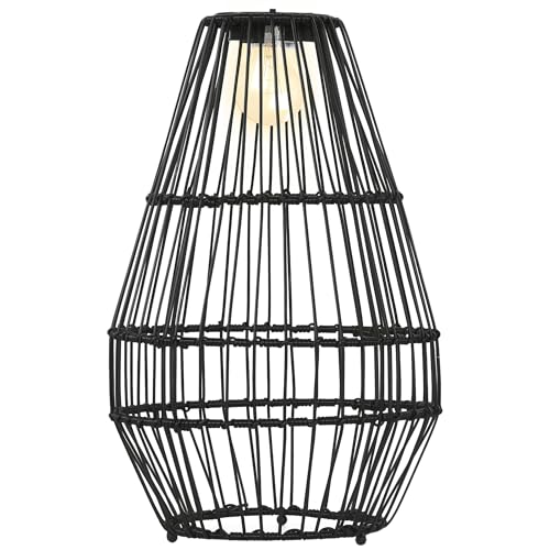 Outsunny Lampe à poser luminaire LED de jardin solaire en résine tressée imitation rotin - 34 x...