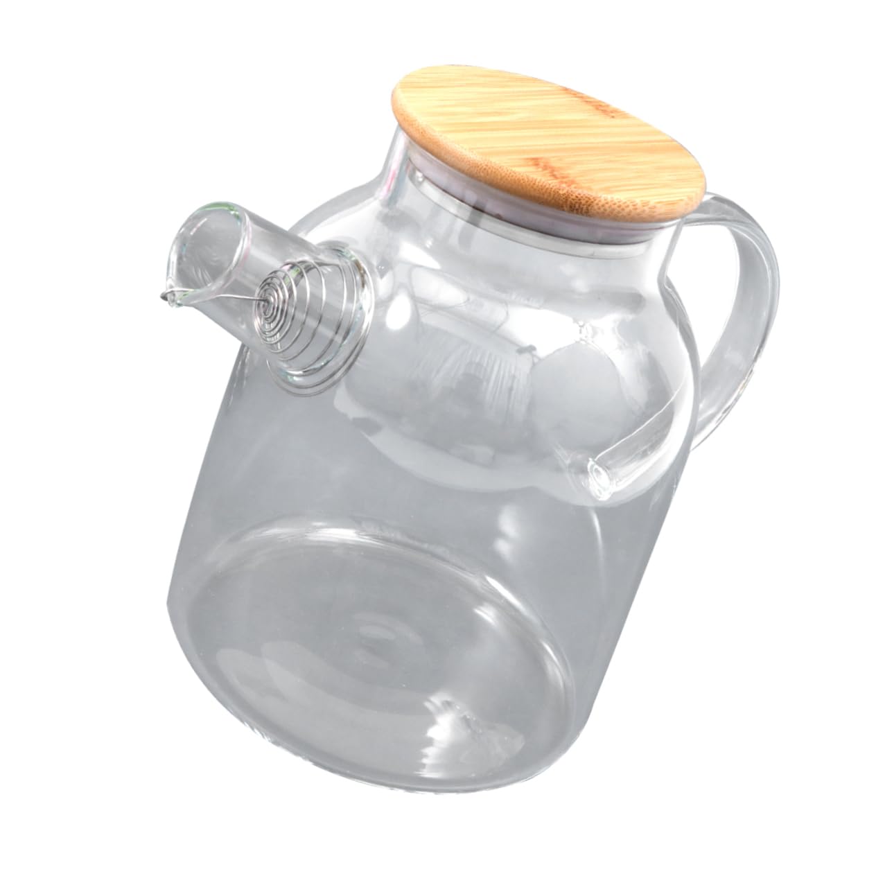 Cabilock Jarra De Con Filtro Hervidor De Agua Fría De Vidrio Tapa De Bambú Resistente Al Calor Frío