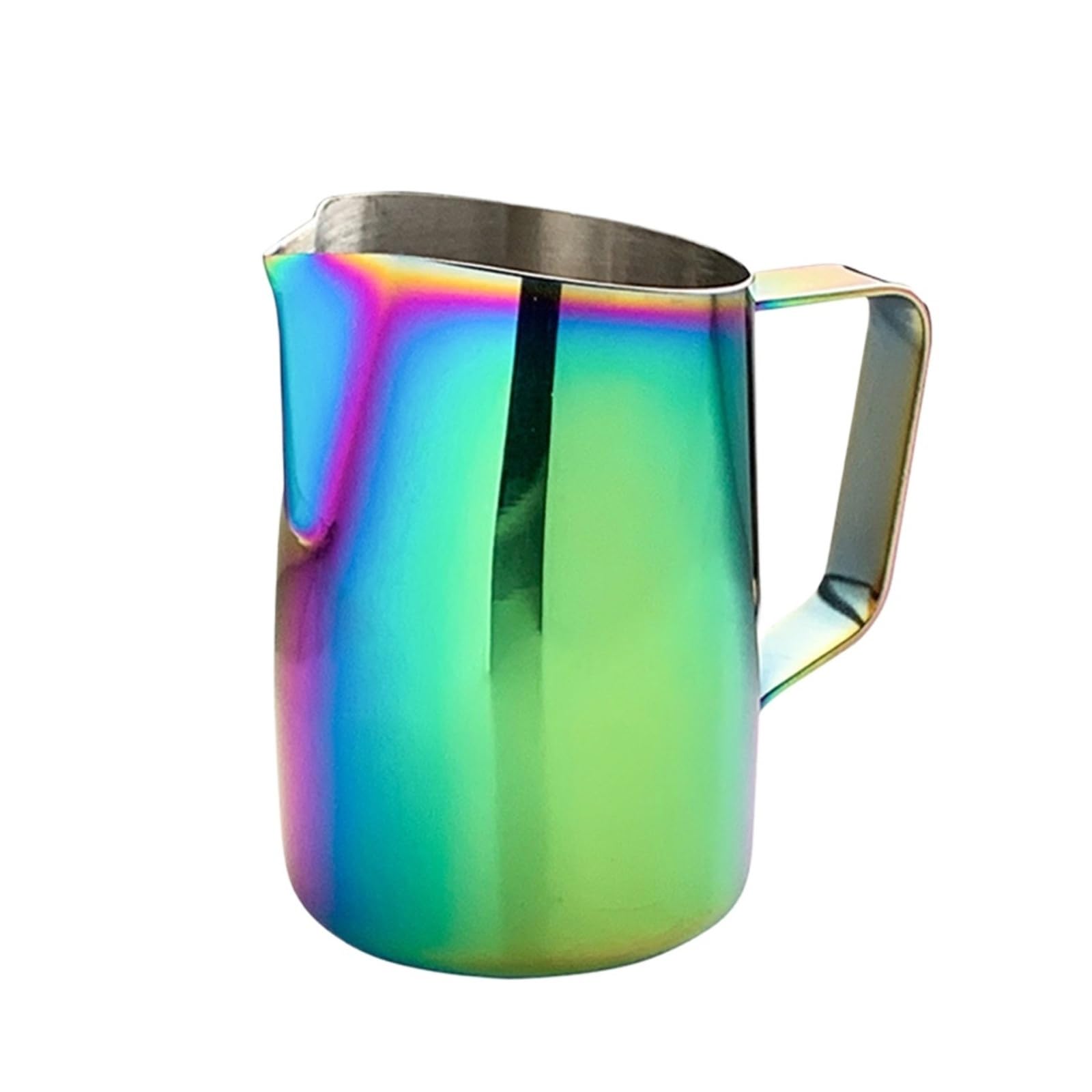 Colorida jarra for espumar leche de acero inoxidable, taza Latte Art de 350/450/600 ml for preparar capuchino expreso(450ml)