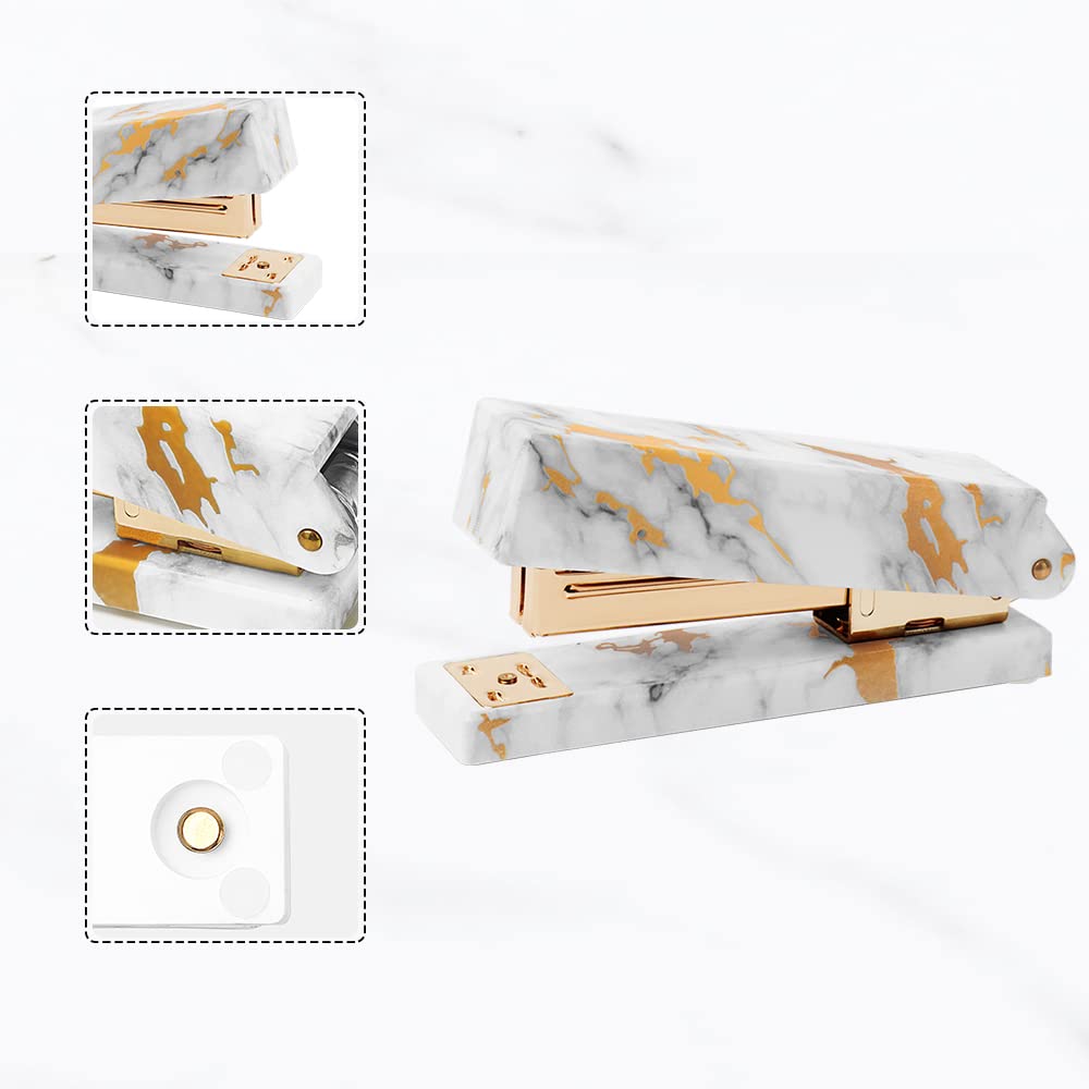 Marmo Gold Line Print Gold Staples Remover Tape Dispenser Holder Set Office Desk Manuale Executive Cancelleria Kit regalo per accessori desktop Forniture
