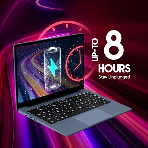 Image of BrowseBook 14.1 inch FHD IPS Laptop | Best Student & Office Work Laptop | Celeron N4020 | 4GB RAM | 128GB SSD | Windows 11 | 38Wh | 1.3kg | Grey