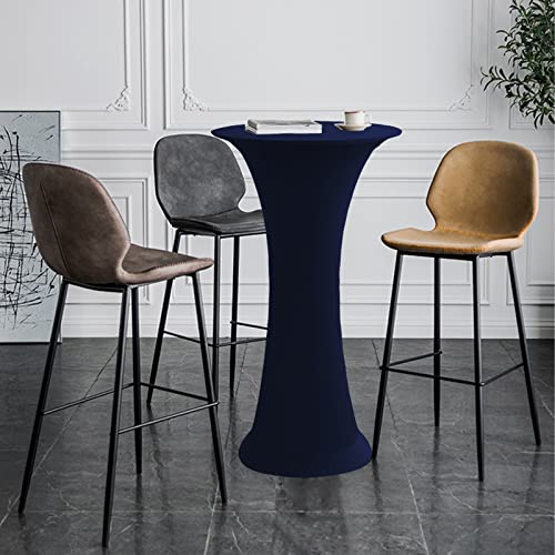 Image of Cocktail Table Covers - 2 Pack 24 inchx43 inch Fitted Highboy Table Cloth - Navy