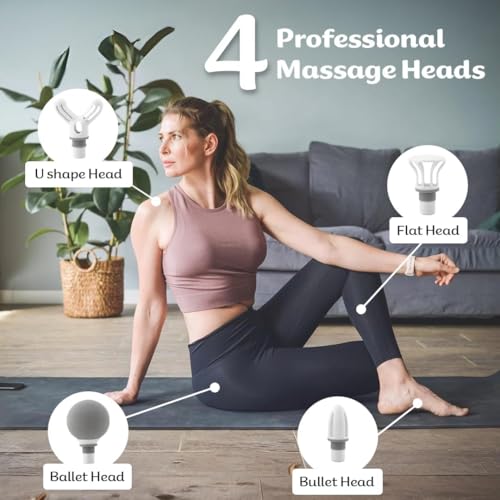 Image of Anva Upgraded Percussion Massage Gun | Deep Tissue Body Massage Machine For Pain Stress Relief | 6 Specialized Heads | Massager Machine For Full Body