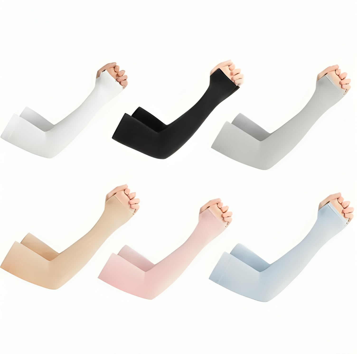 JH Retreat Nylon Arm Sleeve for Men & Women | Breathable, Lightweight Hand Sleeves | Sun Protection & Style for Summer (Multicolor Packs of 6)-picture-32