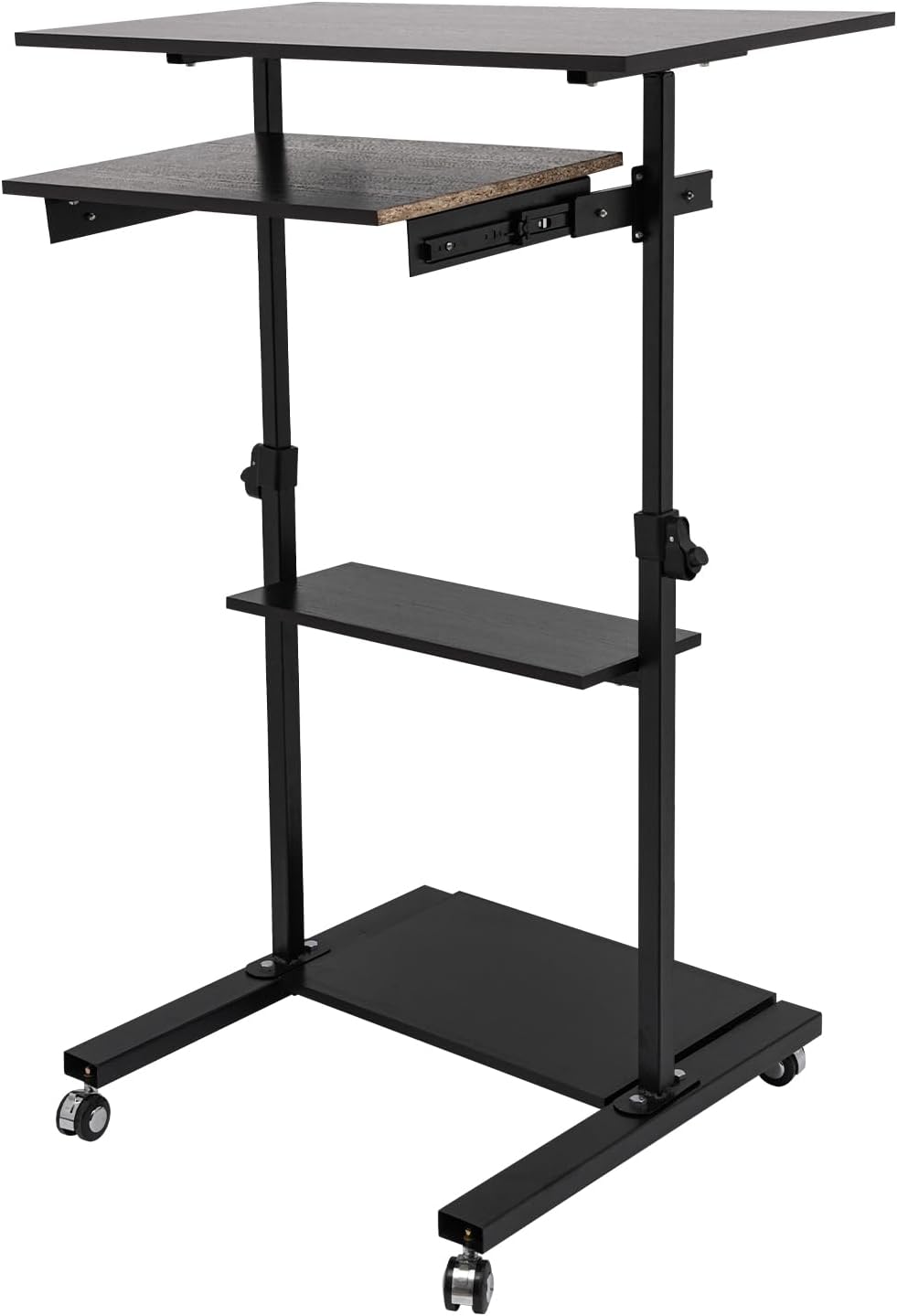 Mobile Standing Desk, Height Adjustable Stand Up Computer