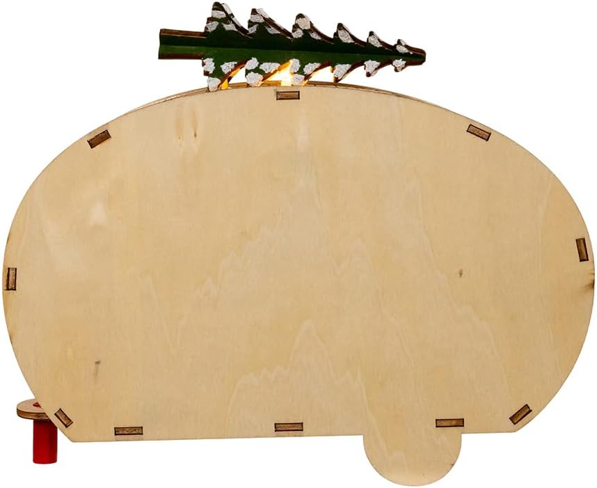 Kurt Adler 6.69-inch Battery Operated Wooden Lighted Camper Van