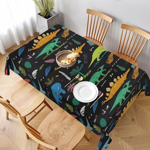 Nappe carrée lavable motif dinosaure 152 x 228 cm cuisine