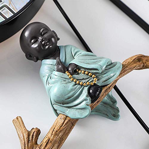 OH Artwork Wall Zen Wall Clock Chinese Style Buddha Zen Lotus Hanging Clock Silent Non Ticking Contemporary Decor for Bedroom Living Room Office Ready to Hang Decorative Clock steampunk buy now online