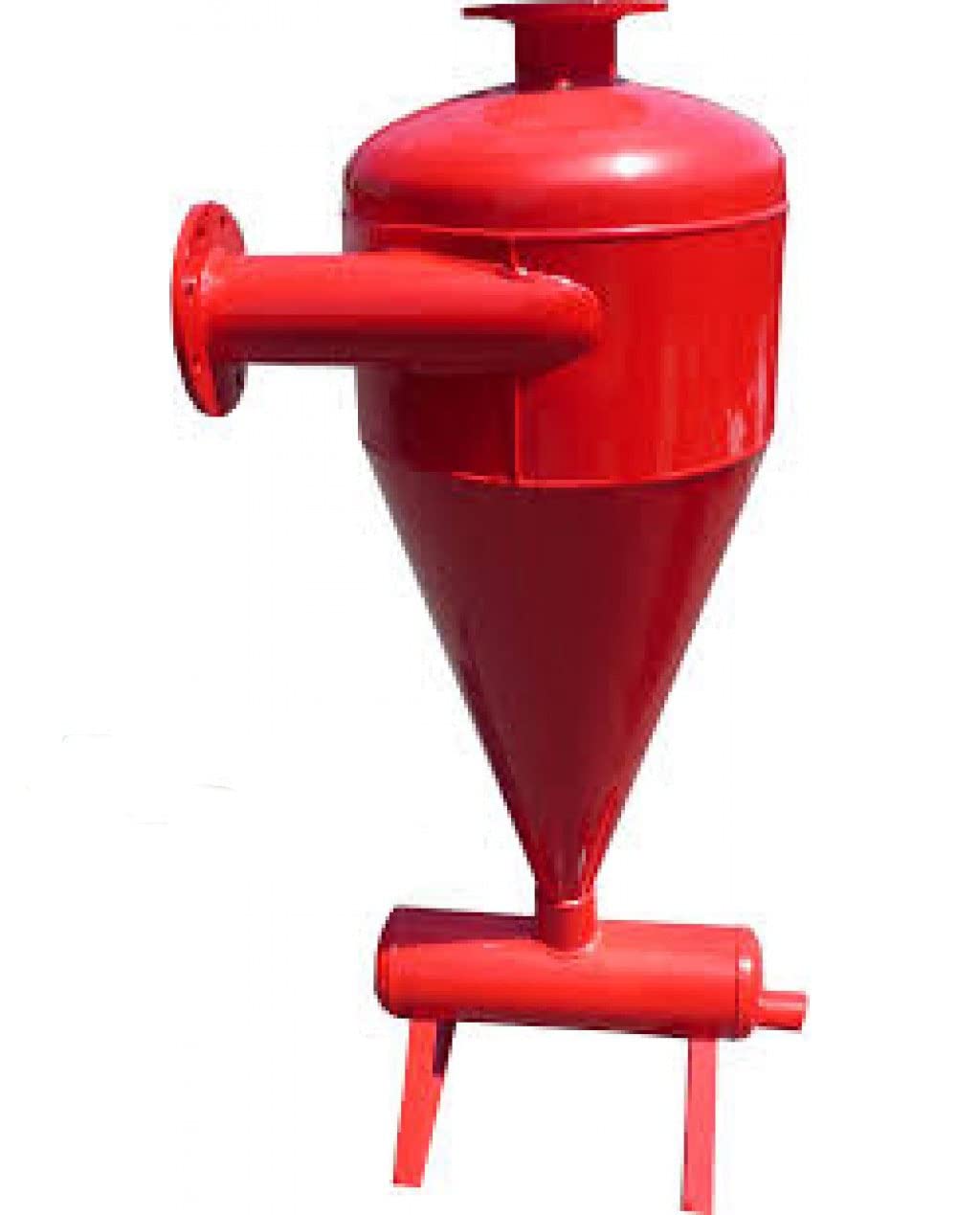 Todo Cultivo Hidrociclón de riego de 2,5 Pulgada (75mm) de Acero al Carbono. (caudal 24-42000L/H) Salida Brida 4 Tornillos. Separador de Arena y sólidos en el Agua de riego