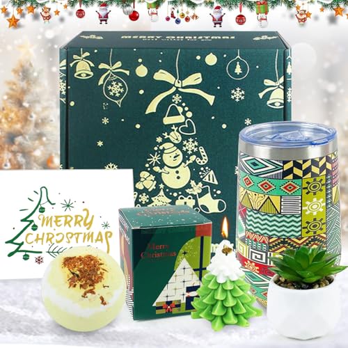 YAOYIN Geschenkset Weihnachten, Weihnachtskerzen, Wellness Geschenke...