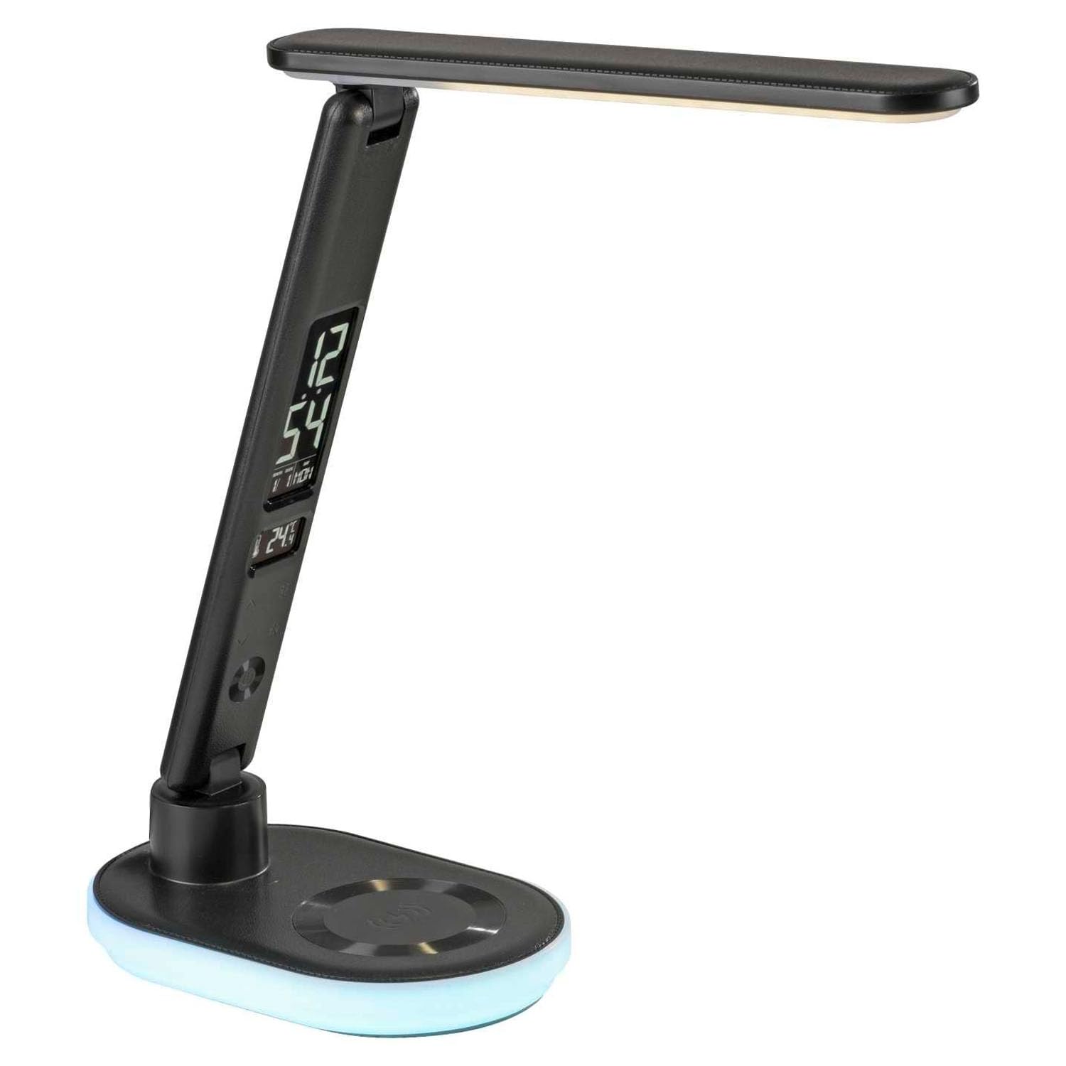 Just Light. LED-Schreibtischlampe - H 54 cm - Schwarz - Kunststoff - dimmbar - mit RGB-Farbwechsel
