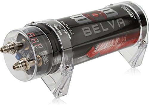 Belva BB2D 2.0 Farad Capacitor with Digital Red Display, Perfect for Systems up to 2000W