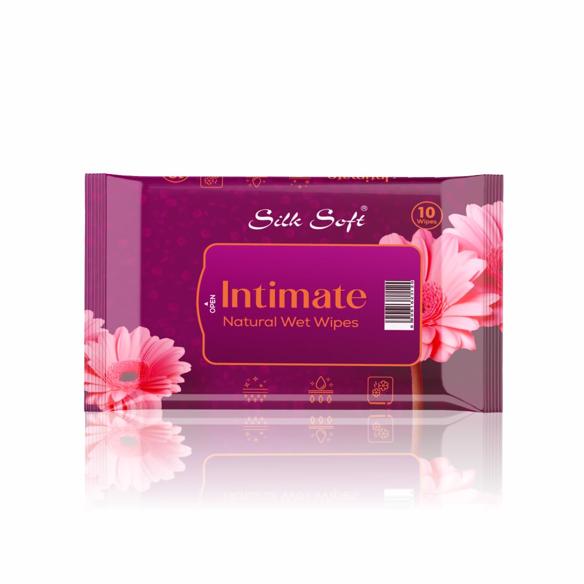 Silk Soft Intimate Wipes Women - 30 Wipes (Pack of 3 x 10) | Menthol & Fragrance Extract | pH Balanced, Alcohol & Paraben Free | Skin-Friendly Daily Hygiene 1