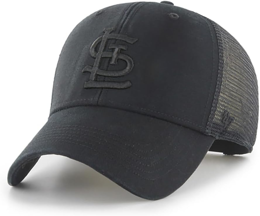47 Brand MLB Unisex Black Team Logo Flagship MVP Mesh Trucker Adjustable Snapback Baseball Cap Adult One Size Fits All